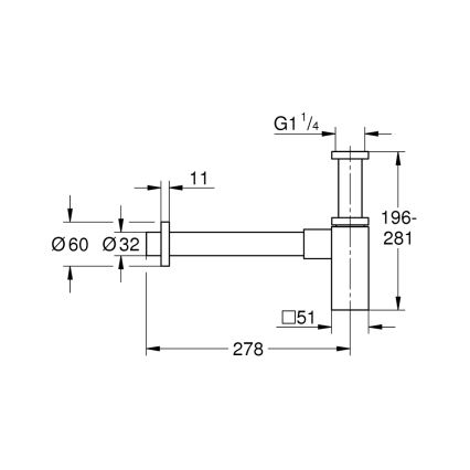 GROHE 40564A00 - Сифон SIFONY, графит