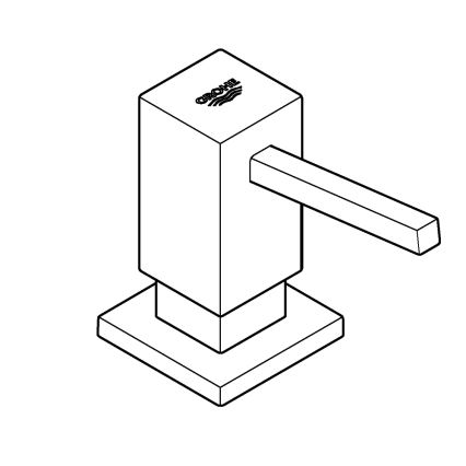 GROHE 40649000 - Дозатор для жидкого мыла CUBIC, 500 мл, глянцевый хром