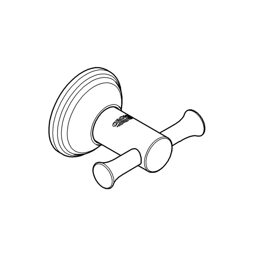 GROHE 40656001 - Крючок для банного халата ESSENTIALS AUTHENTIC полированный хром