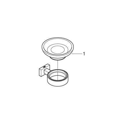 GROHE 40754001 - Мыльница ESSENTIALS CUBE полированный хром