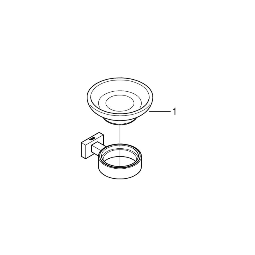 GROHE 40754001 - Мыльница ESSENTIALS CUBE полированный хром