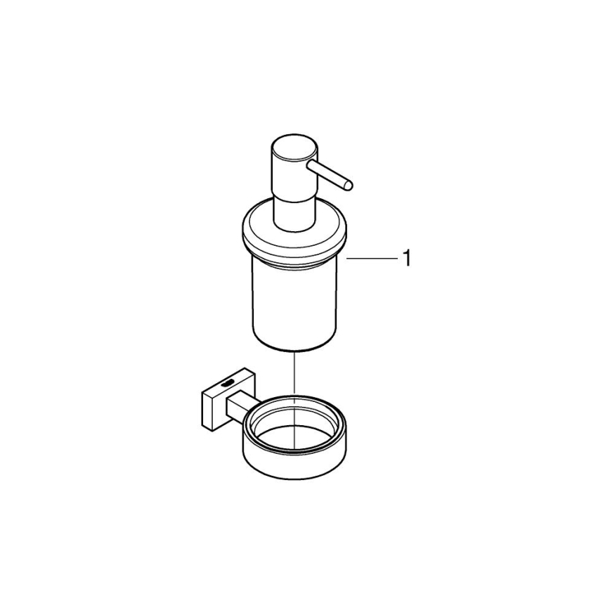 GROHE 40756001 - Дозатор рідкого мила ESSENTIALS CUBE 160 ml, полірований хром