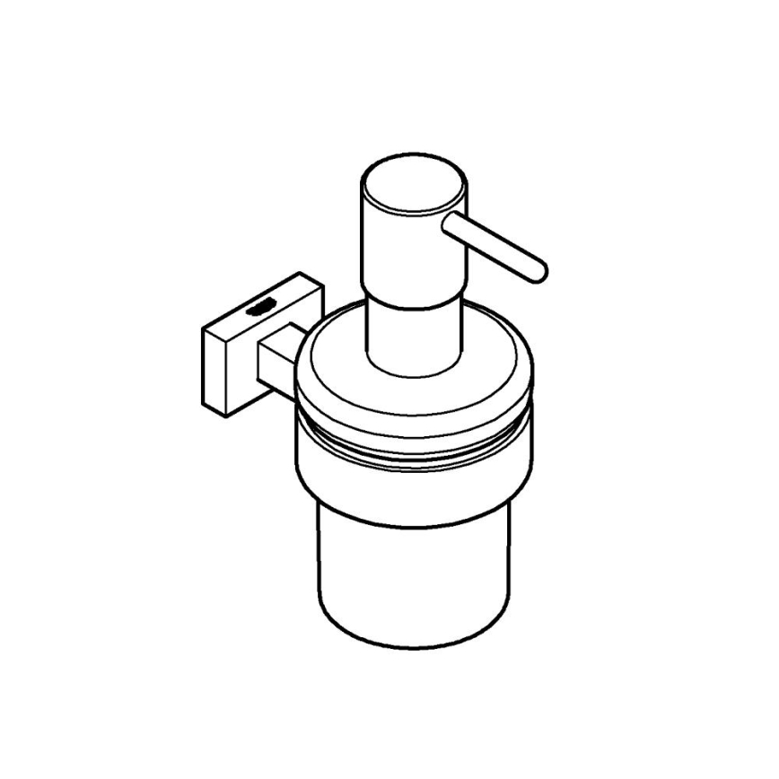 GROHE 40756001 - Дозатор рідкого мила ESSENTIALS CUBE 160 ml, полірований хром