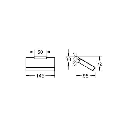 GROHE 40781000 - Держатель для туалетной бумаги SELECTION CUBE, глянцевый хром