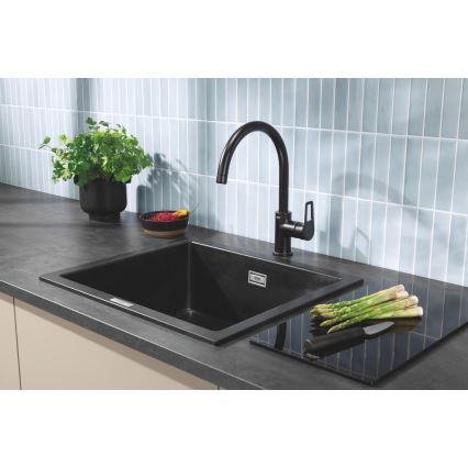 GROHE 40786K00 - Стеклянная разделочная доска 450 × 240 × 19 мм чёрная