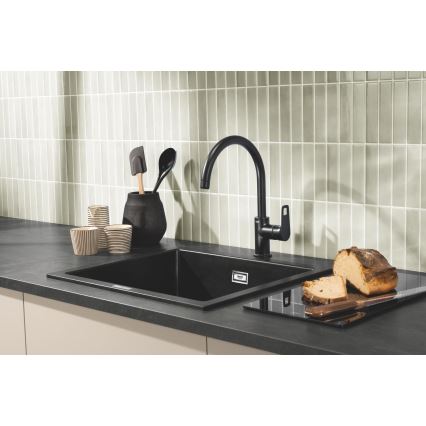 GROHE 40786K00 - Скляна полиця 450 × 240 × 19 мм чорна