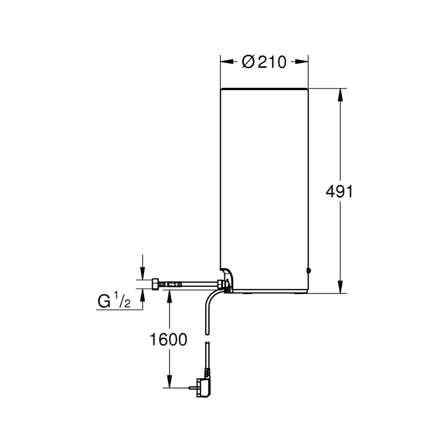 GROHE 40831001 - Резервуар RED 7 л з нержавіючої сталі