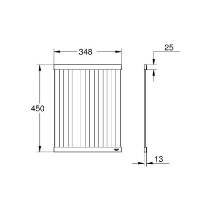 GROHE 40856SD0 - Поддон для слива 450 × 348 мм, брашированная нержавеющая сталь