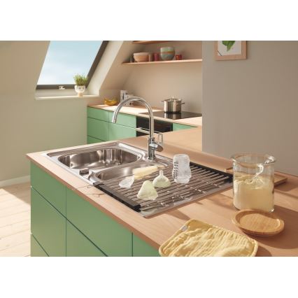 GROHE 40856SD0 - Поддон для слива 450 × 348 мм, брашированная нержавеющая сталь