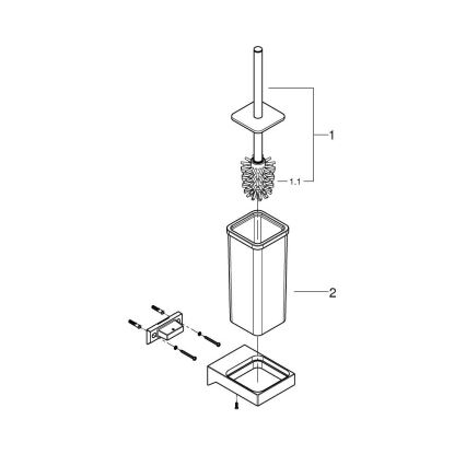 GROHE 40857000 - Комплект для чистки унитаза SELECTION CUBE полированный хром