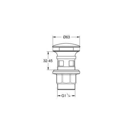 GROHE 40869000 - Сливной комплект Ø 63 мм, глянцевый хром