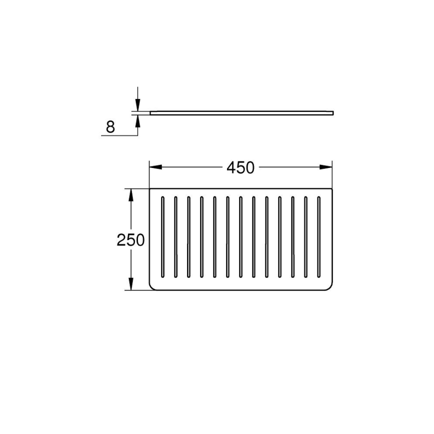 GROHE 40872K00 - Дренажна дошка 450 x 250 мм, керамічна, чорна