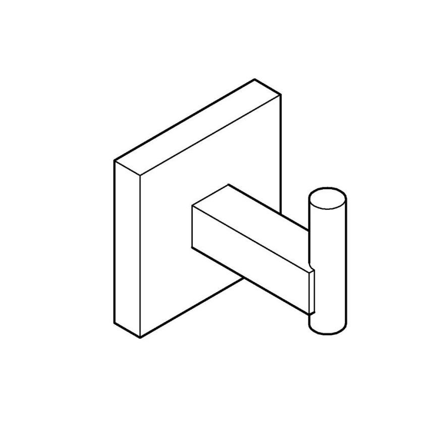 GROHE 40961DC0 - Крючок для банного халата START CUBE, нержавеющая сталь