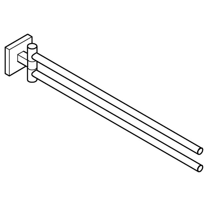 GROHE 40976DC0 - Полотенцедержатель START CUBE 438 мм из нержавеющей стали