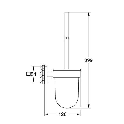 GROHE 40977DC0 - Комплект для чищення унітазу START CUBE, з нержавіючої сталі