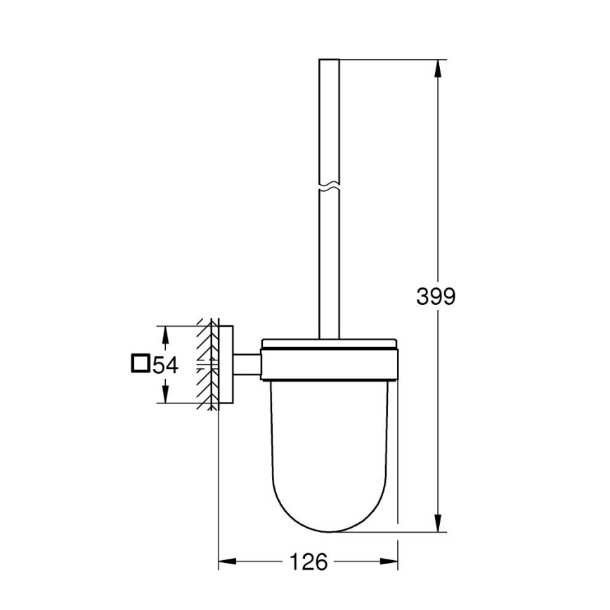 GROHE 40977DC0 - Комплект для чищення унітазу START CUBE, з нержавіючої сталі