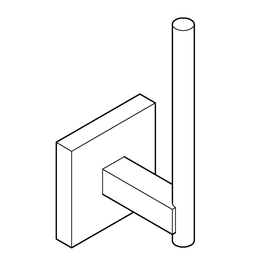 GROHE 40979DC0 - Держатель запасного рулона туалетной бумаги START CUBE глянцевый хром