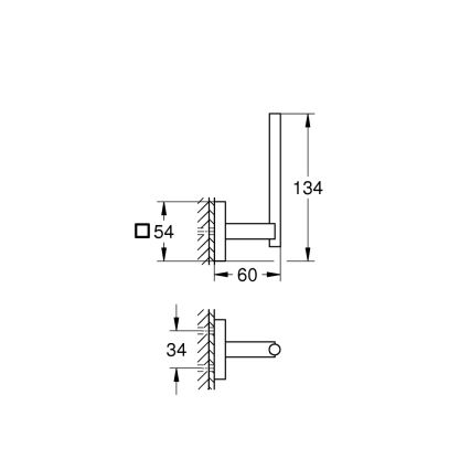 GROHE 40979DC0 - Держатель запасного рулона туалетной бумаги START CUBE глянцевый хром