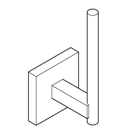 GROHE 40979DC0 - Тримач запасного рулону туалетного паперу START CUBE полірований хром