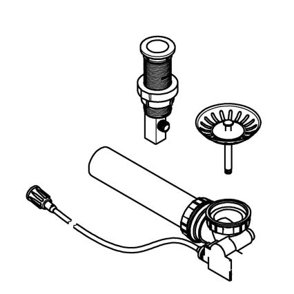 GROHE 40986SD0 - Зливна арматура для кухонних мийок Ø 35 мм, нержавіюча сталь