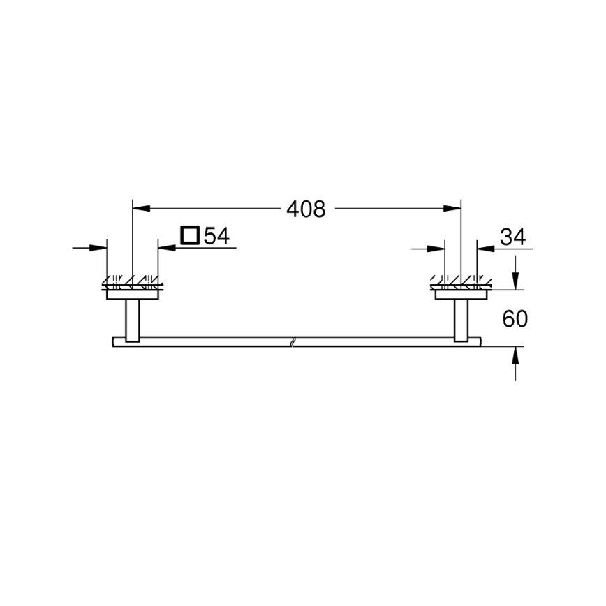 GROHE 409872430 - Тримач для рушників 450 мм чорний