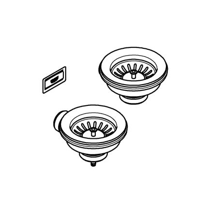 GROHE 40997DL0 — бронзовый сливной комплект