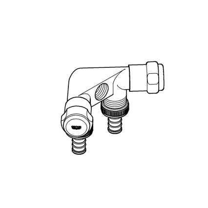 GROHE 41020000 - Двойной вентиль EGGEMANN 12” полированный хром