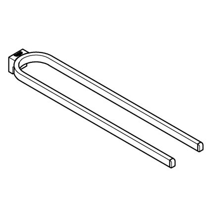 GROHE 41059000 - Двойной полотенцедержатель SELECTION, 411 мм, полированный хром