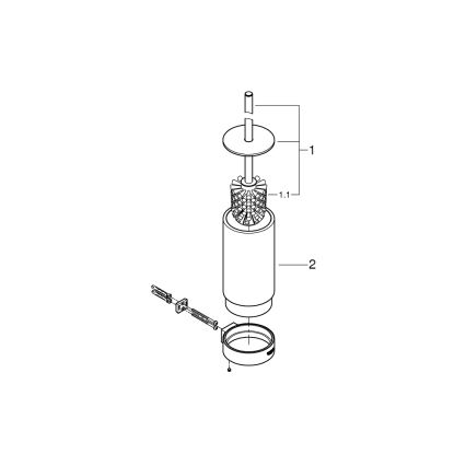 GROHE 41076GL0 - набор для чистки унитаза SELECTION золотой
