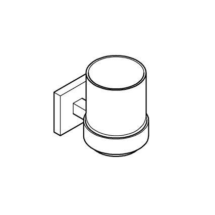 GROHE 410972430 - Стакан с держателем START CUBE чёрный