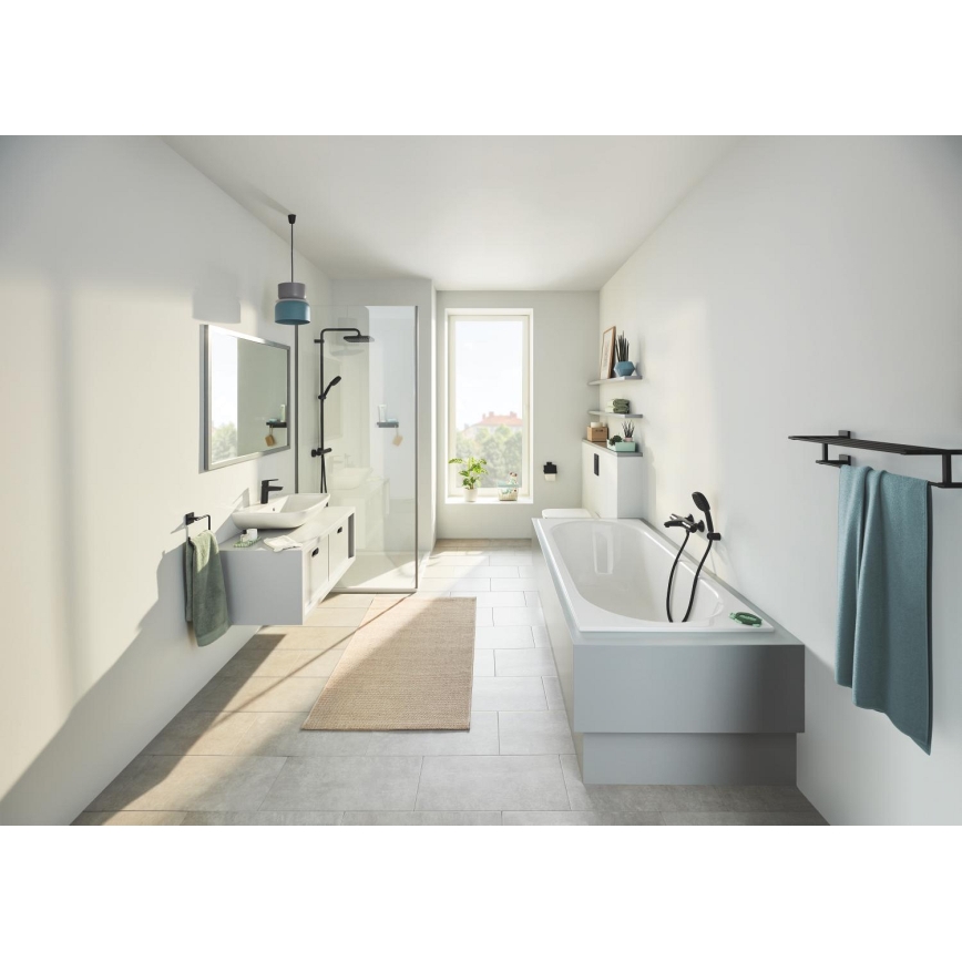 GROHE 410992430 - Многофункциональная вешалка для полотенец START CUBE 600 мм чёрная
