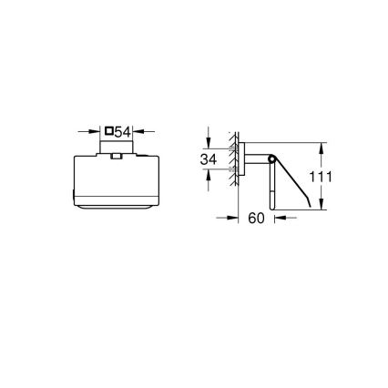 GROHE 411022430 - Держатель туалетной бумаги START CUBE, черный