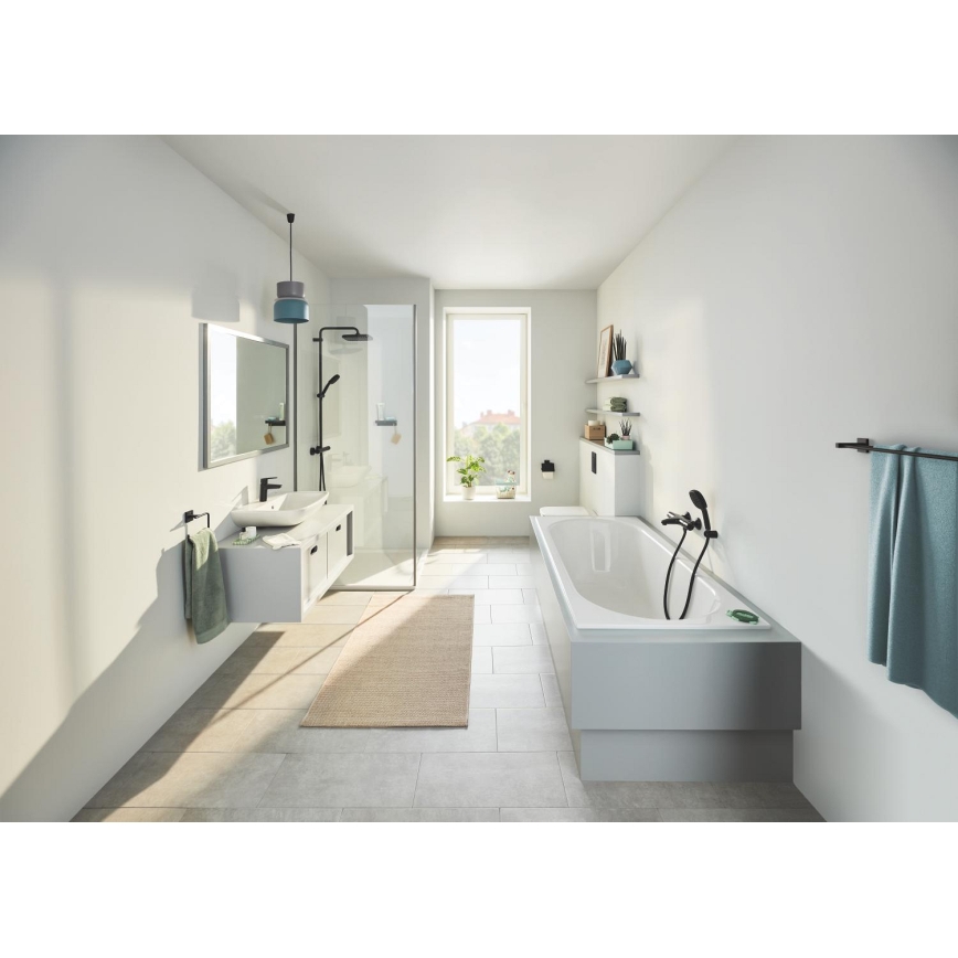 GROHE 411042430 - Тримач для рушників з двома штангами START CUBE 654 мм чорний