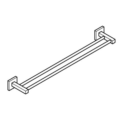GROHE 41104DC0 - Подвійний тримач для рушників QUICKFIX START CUBE 654 мм з нержавіючої сталі
