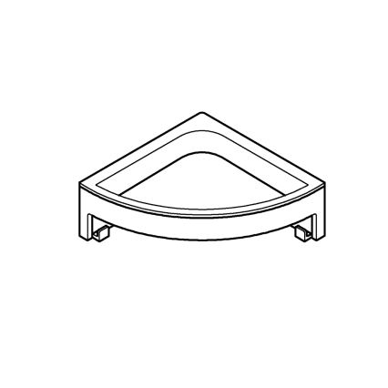 GROHE 411062430 - Угловая душевая полка ESSENTIALS 250 × 250 мм чёрная