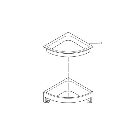 GROHE 411062430 - Угловая душевая полка ESSENTIALS 250 × 250 мм чёрная