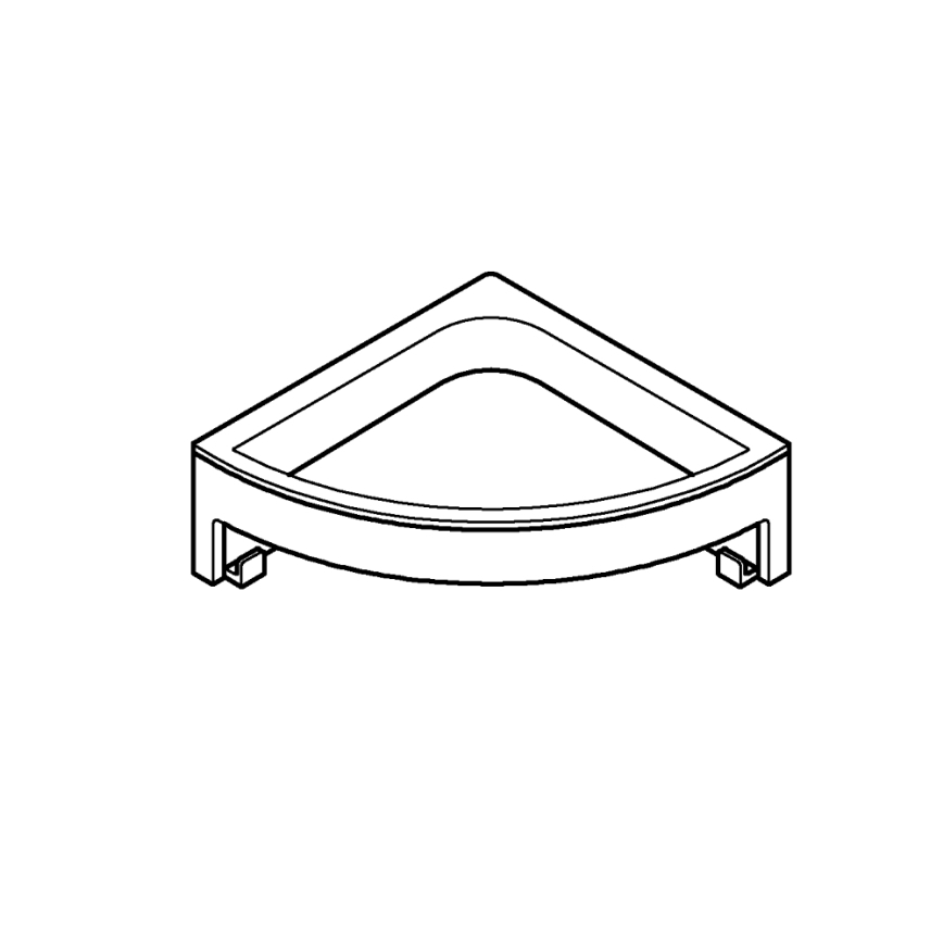 GROHE 411062430 - Угловая душевая полка ESSENTIALS 250 × 250 мм чёрная