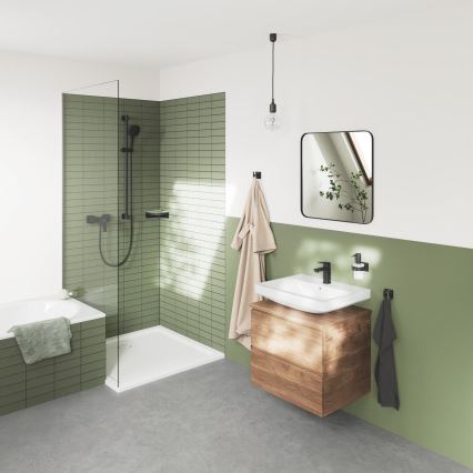 GROHE 411062430 - Угловая душевая полка ESSENTIALS 250 × 250 мм чёрная