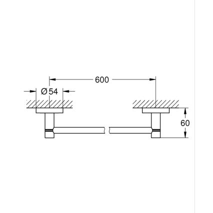 GROHE 411782430 - Тримач для рушників START 654 мм чорний