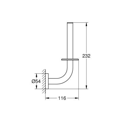 GROHE 41186000 - Держатель запасного рулона туалетной бумаги START, глянцевый хром