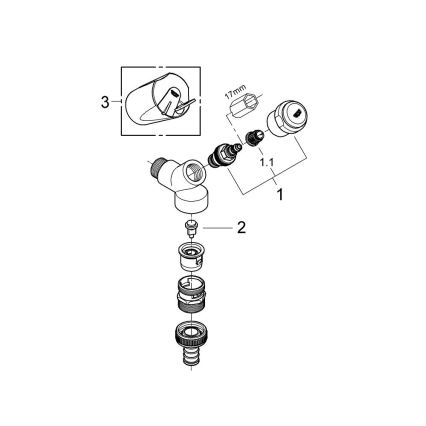 GROHE 41190000 - Комплект арматури DN 15, полірований хром