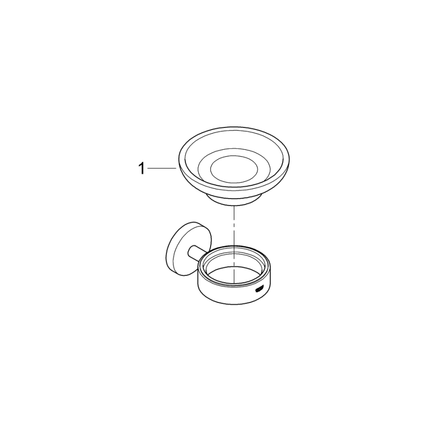 GROHE 41193DC0 - Мыльница с держателем START, нержавеющая сталь