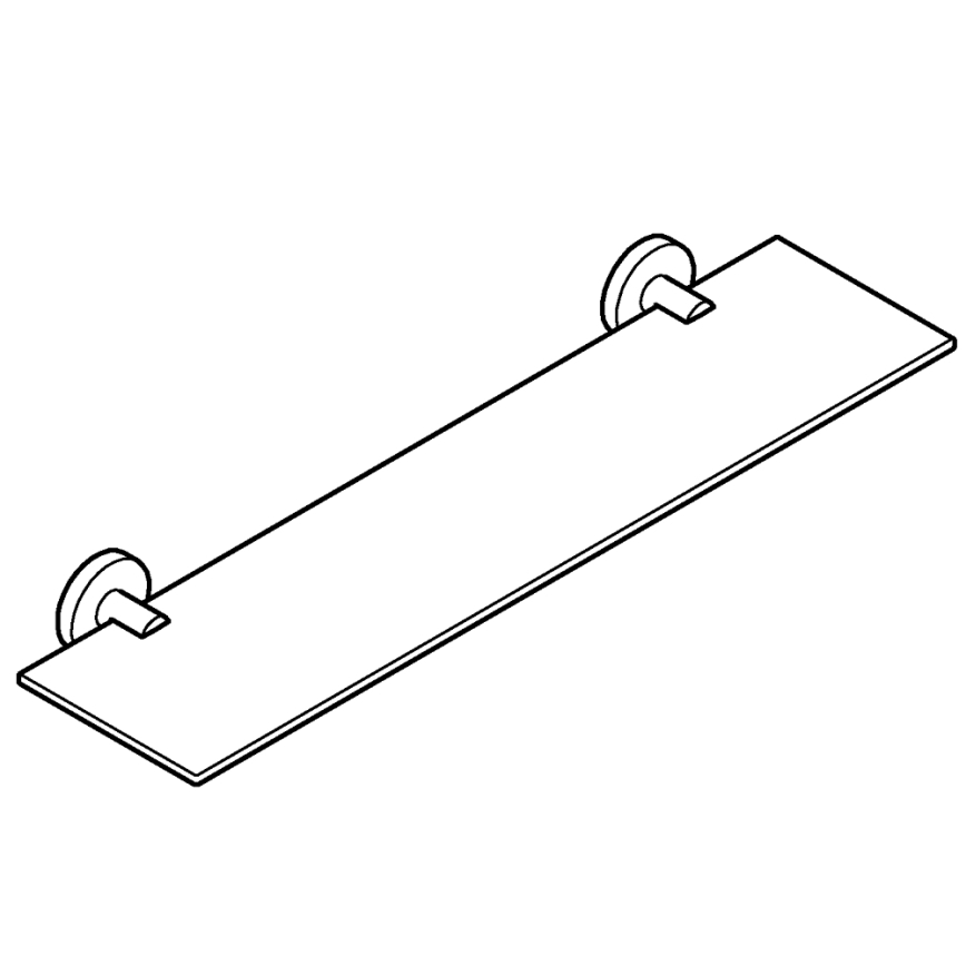 GROHE 41202000 - Стеклянная полка START 530 mm полированный хром
