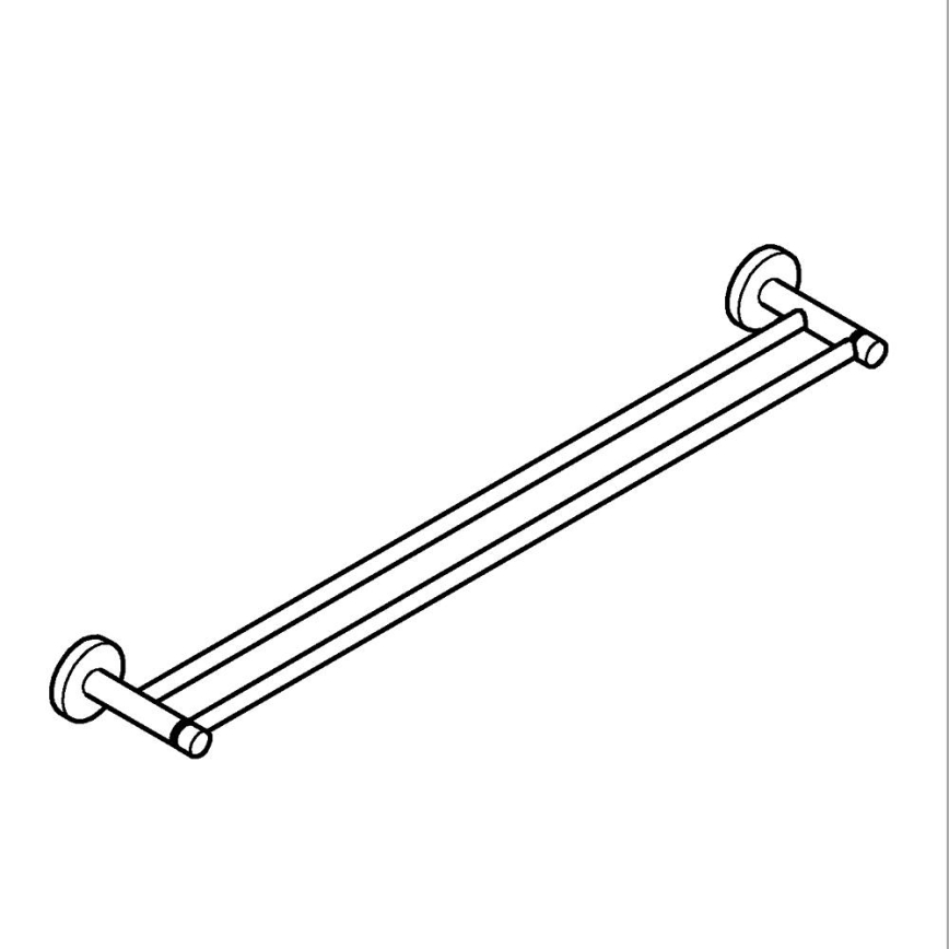 GROHE 41203DC0 - Держатель для полотенец с двумя перекладинами START 654 мм нержавеющая сталь