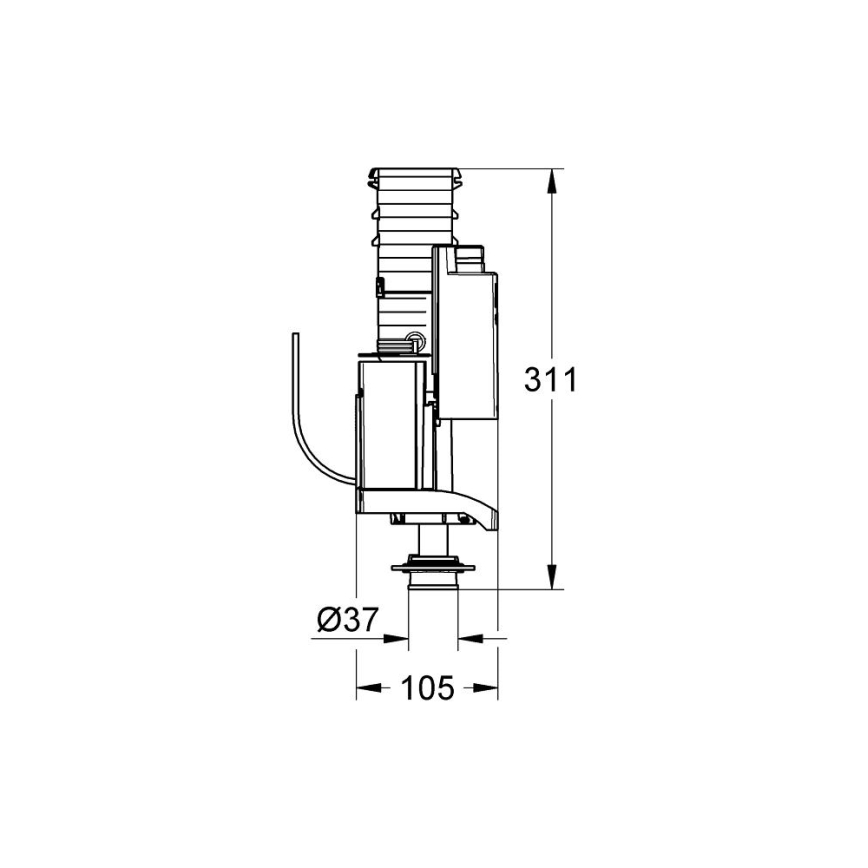 GROHE 42320000 - Сливной клапан AV1, полированный хром