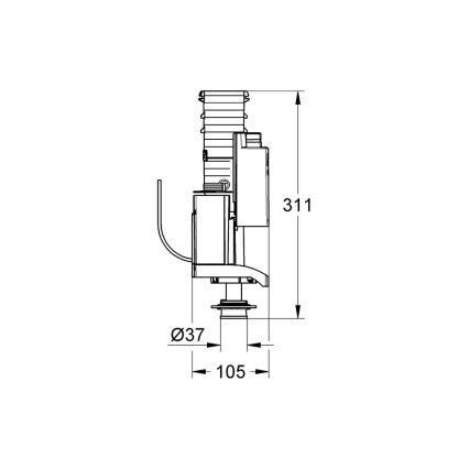 GROHE 42320000 - Зливний вентиль AV1, полірований хром