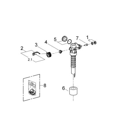 GROHE 43537000 - Наполнительный клапан белый