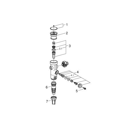 GROHE 43996000 - Тисковий змивний клапан RONDO 3”