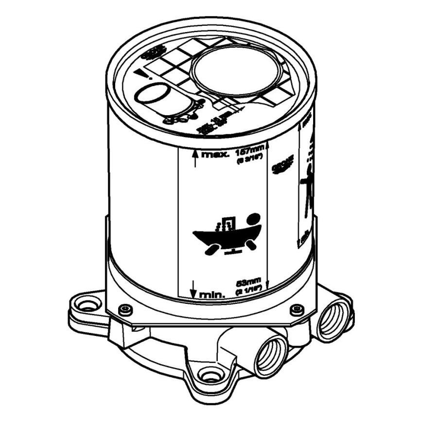 GROHE 45984001 - Встраиваемый монтажный комплект DN 15 из латуни
