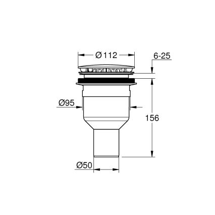 GROHE 49533000 - Сливной комплект Ø 112 мм, глянцевый хром